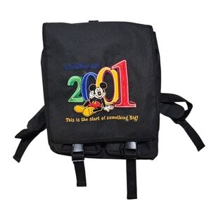 Vintage 2001 Walt Disney World Small Black Backpack